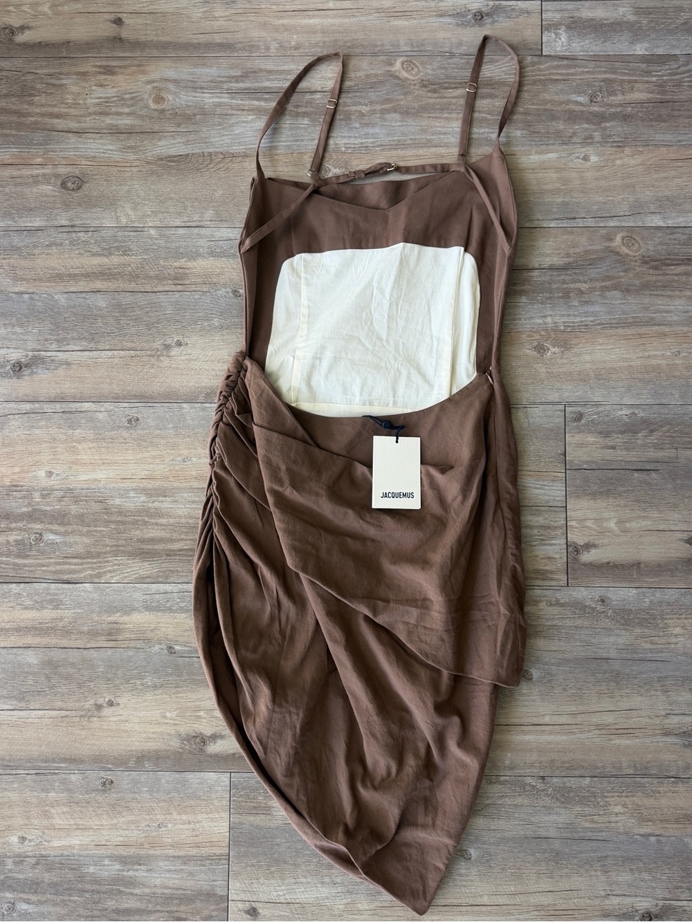 Jacquemus Robe Saudade dress - taupe brown - Picture 3 of 9